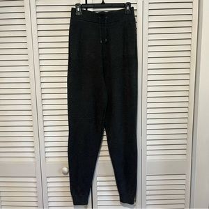 Ted Baker Ribbed Sweater Joggers Elastic Waist Pockets Gray Size 1 Small New